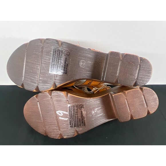 Atalina Womens Tan Cut-Out Platform Wedge Sandals Size 8.5 - Picture 5 of 8